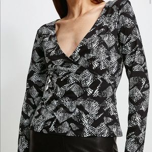 Karen Millen Jersey Wrap Top
